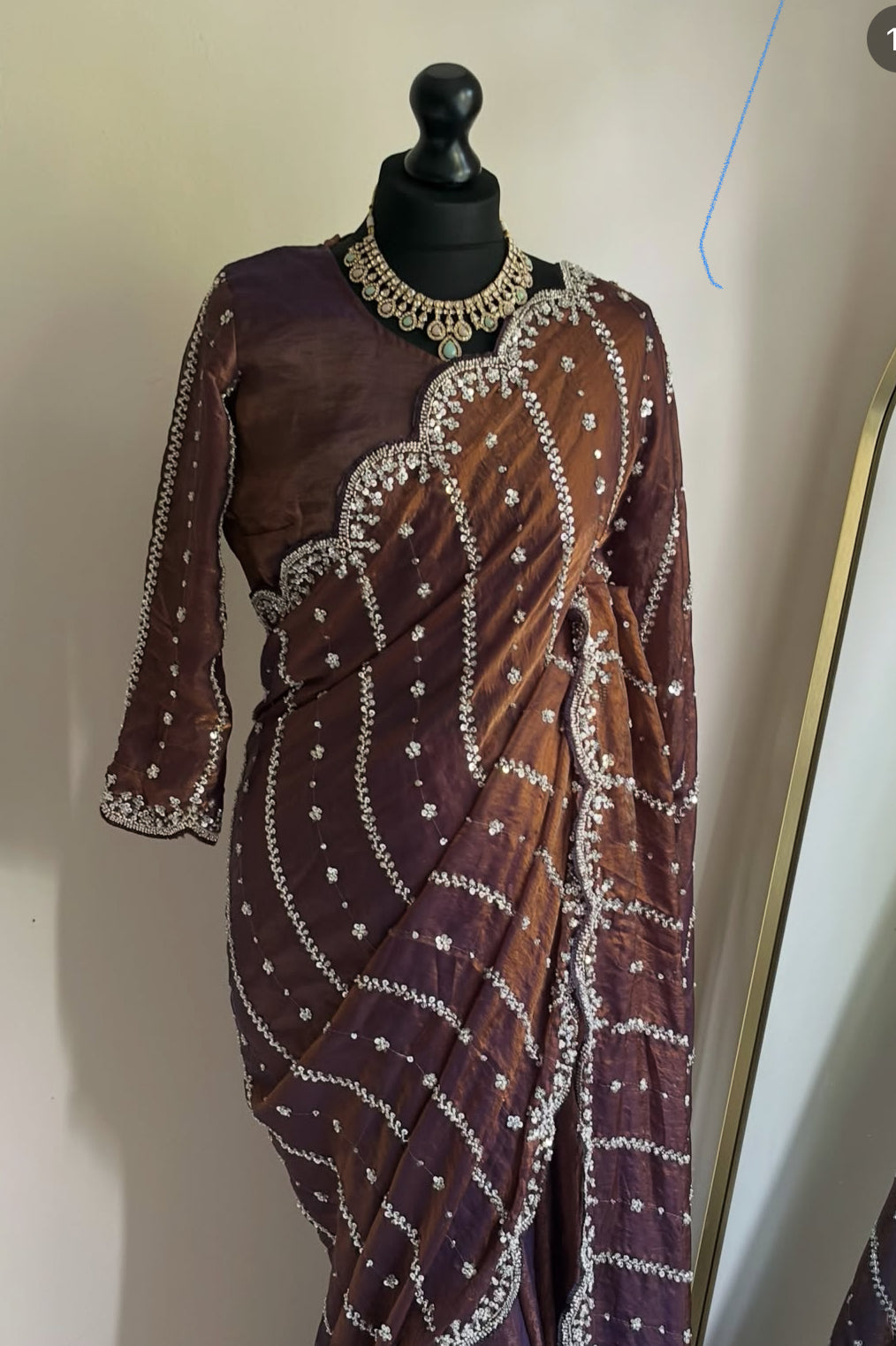 Viral Rust Brown Saree