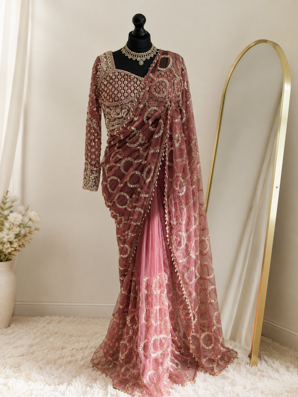 Exclusive Hand Work Designer premium Saree