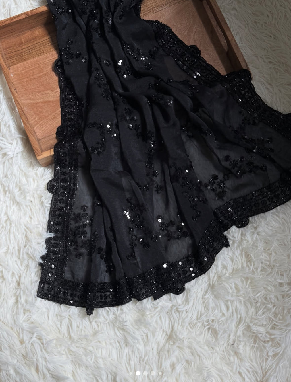 VIRAL - Midnight Black Saree
