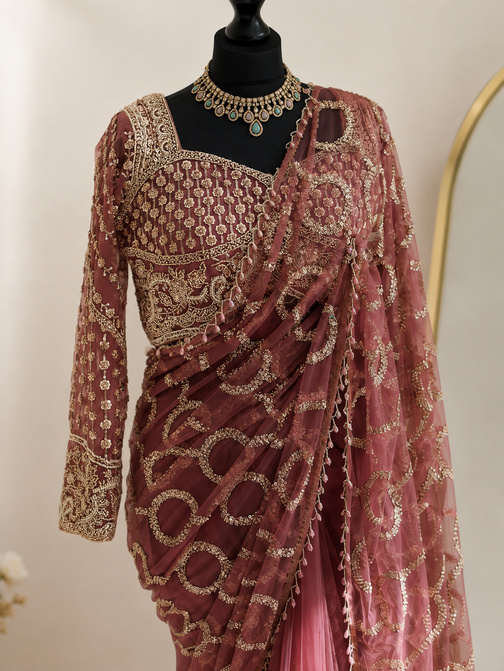 Exclusive Hand Work Designer premium Saree