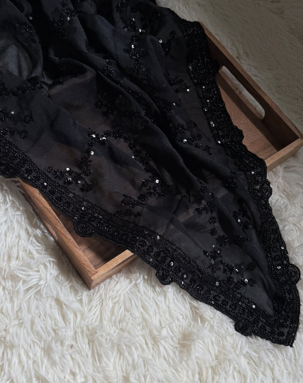 VIRAL - Midnight Black Saree